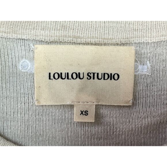 LouLou Studio Cream Cashmere Pullover Bodysuit Sweater Top Women's Size XS - Picture 3 of 9